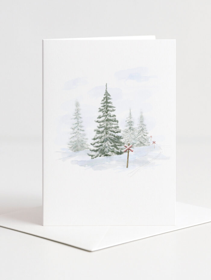 Kort Ledkryss -  vikt kort 10,5 x 14,8 cm