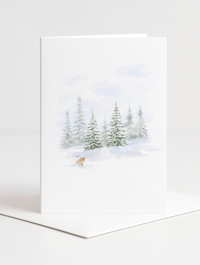 Kort Räven -  vikt kort 10,5 x 14,8 cm